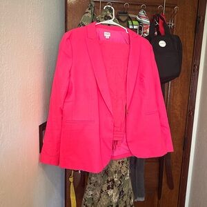 Hot pink Jcrew suit